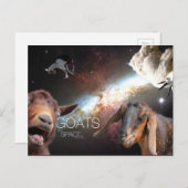 Goats.In.Space Briefkaart (Voorkant / Achterkant)