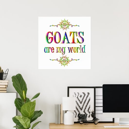 GOATS is mijn wereld Poster (Thuiskantoor)