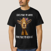 goats make me happy |goat lover t-shirt (Voorkant)