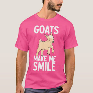 Goats Make Me Smile Goat Dad Boerderij Owner Funny T-shirt