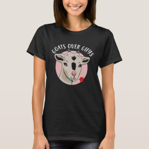 Goats Over Guys Grappig Geitenliefhebber Valentijn T-shirt