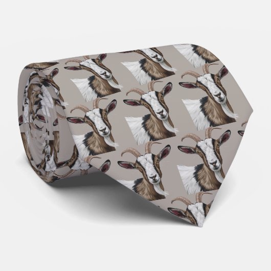Goats Pattern Stropdas (Opgerold)