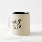 GOATS ROCK | TotaalGoatally™ Tweekleurige Koffiemok (Voorkant links)