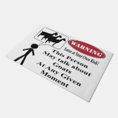 GOATS! Waarschuwing Deze persoon kan over geiten p Deurmat (Schuin)