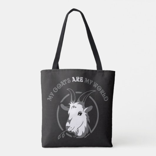 GOATS ZIJN MIJN WERELD | TotaalGoatally™ Tote Bag (Achterkant)