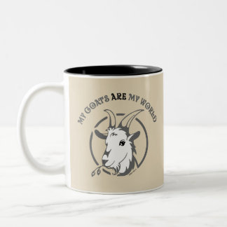 GOATS ZIJN MIJN WERELD | TotaalGoatally™ Tweekleurige Koffiemok