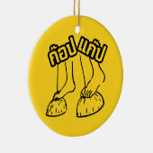 Gob Gab ☺ Traditionele Thaise Spelen ☺ Keramisch Ornament (Rechts)