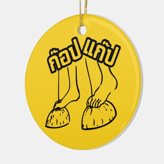 Gob Gab ☺ Traditionele Thaise Spelen ☺ Keramisch Ornament (Links)