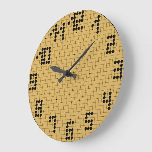 Goban Clock - Black Stones - 1-12 Grote Klok (Hoek)