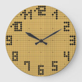 Goban Clock - Black Stones - 1-12 Grote Klok (Voorkant)