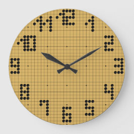 Goban Clock - Black Stones - 1-12 Grote Klok