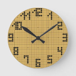 Goban Clock - Black Stones - 1-12 Ronde Klok