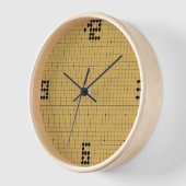 Goban Clock - Black Stones - 3-6-9-12 (Hoek)