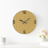 Goban Clock - Black Stones - 3-6-9-12 Grote Klok (Huis)