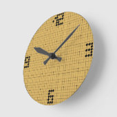 Goban Clock - Black Stones - 3-6-9-12 Ronde Klok (Hoek)