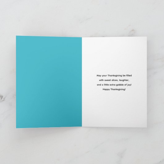 gobbel zegene u grappige turkse Thanksgiving Kaart (Binnen)