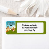 Gobble Bless You Funny Turkey's Thanksgiving Etiket (Insitu)