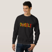Gobble Cute Turkey Pilgrim Little Boys dan Trui (Voorkant volledig)
