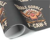 Gobble F-CAW-F Turkije Grappige Thanksgiving Cadeaupapier (Rol Hoek)