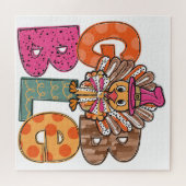 Gobble Funny Thanksgiving Turkije Diner Fun Kinder Legpuzzel (Horizontaal)