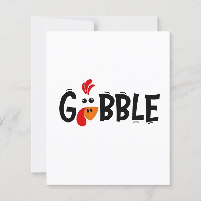 Gobble Funny Thanksgiving Turkije Feest (Voorkant)