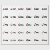 Gobble Funny Thanksgiving Turkije Feest Cadeaupapier (Vlak)