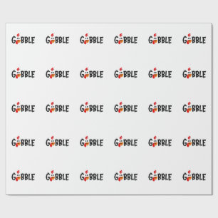 Gobble Funny Thanksgiving Turkije Feest Cadeaupapier