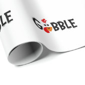 Gobble Funny Thanksgiving Turkije Feest Cadeaupapier (Rol Hoek)