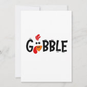 Gobble Funny Thanksgiving Turkije Feest Kaart (Voorkant)