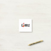 Gobble Funny Thanksgiving Turkije Feest Post-it® Notes (Op bureau)