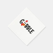 Gobble Funny Thanksgiving Turkije Feest Servet (Hoek)