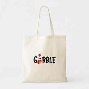 Gobble Funny Thanksgiving Turkije Feest Tote Bag