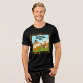 Gobble Gefeliciteerd Funny Turkey's Friendsgiving Tri-Blend Shirt (Voorkant volledig)