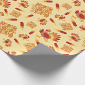 Gobble & Give Bedankt Happy Turkey Feestelijk Naad Cadeaupapier (Hoek)