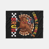 Gobble Gobble Bruh Funny Thanksgiving Turkey Dab B Fleece Deken (Voorkant (Horizontaal))