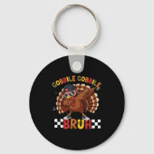 Gobble Gobble Bruh Funny Thanksgiving Turkey Dab B Sleutelhanger (Voorkant)