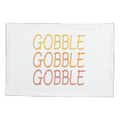 Gobble Gobble Funny Cute Thanksgiving repetitie Kussensloop (Achterkant-Links)