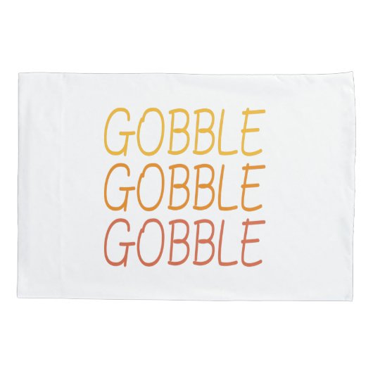 Gobble Gobble Funny Cute Thanksgiving repetitie Kussensloop (Achterkant-Links)