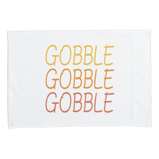 Gobble Gobble Funny Cute Thanksgiving repetitie Kussensloop (Voorkant-Rechts)