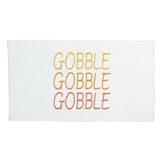 Gobble Gobble Funny Cute Thanksgiving repetitie Kussensloop (Achterkant-Rechts)