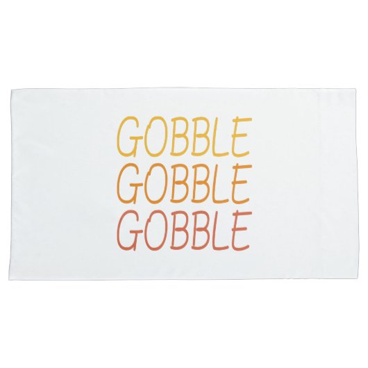 Gobble Gobble Funny Cute Thanksgiving repetitie Kussensloop (Voorkant-Rechts)