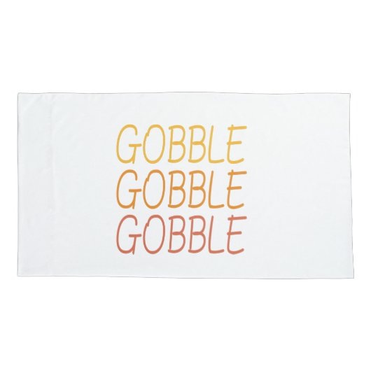 Gobble Gobble Funny Cute Thanksgiving repetitie Kussensloop (Achterkant-Links)