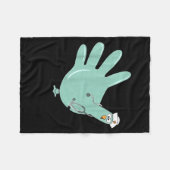 Gobble Gobble Funny Thanksgiving Nurse Humor  Fleece Deken (Voorkant (Horizontaal))