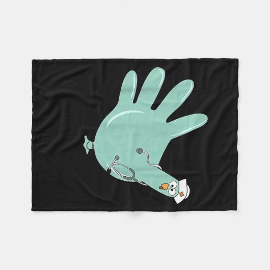 Gobble Gobble Funny Thanksgiving Nurse Humor  Fleece Deken (Voorkant (Horizontaal))