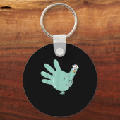 Gobble Gobble Funny Thanksgiving Nurse Humor Sleutelhanger (Voorkant)