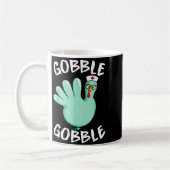 Gobble Gobble Funny Turkey Glove Thanksgiving Nurs Koffiemok (Links)