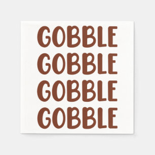 Gobble Gobble Funny Turkey Thanksgiving Gift Servet
