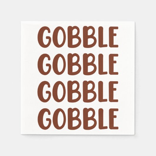 Gobble Gobble Funny Turkey Thanksgiving Gift Servet (Voorkant)