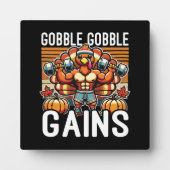 Gobble Gobble Gains - Grappige Thanksgiving Gym Fotoplaat (Voorkant)