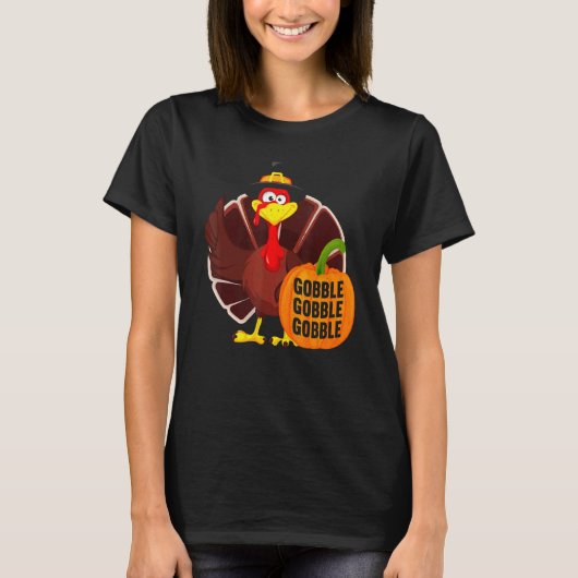 Gobble Gobble Gobble Thanks Giving Thanksgiving 1 T-shirt (Voorkant)